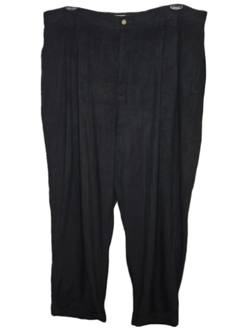 Tommy Bahama 100% Silk Black Pleated Cuffed Dress Pants Mens 38